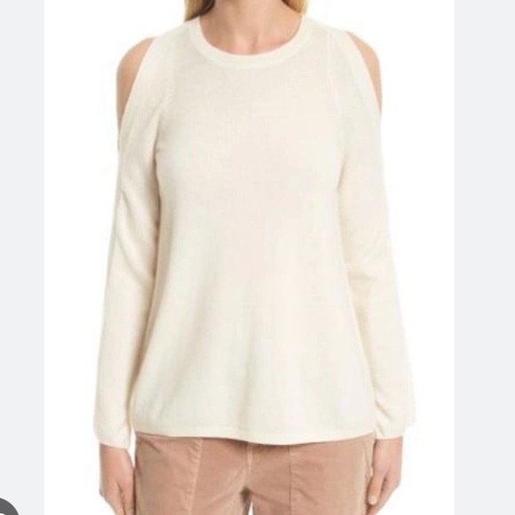 Joie Amalyn Cold Shoulder Cashmere Sweater‎ Small - Picture 3 of 9